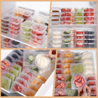Reusable Snack Containers with Lids: Snack Pack Containers 20Pcs - Snackle Box Container Portion Control - Meal Prep Containers - Double Compartment Snack Containers for Travel - Camping Essentials