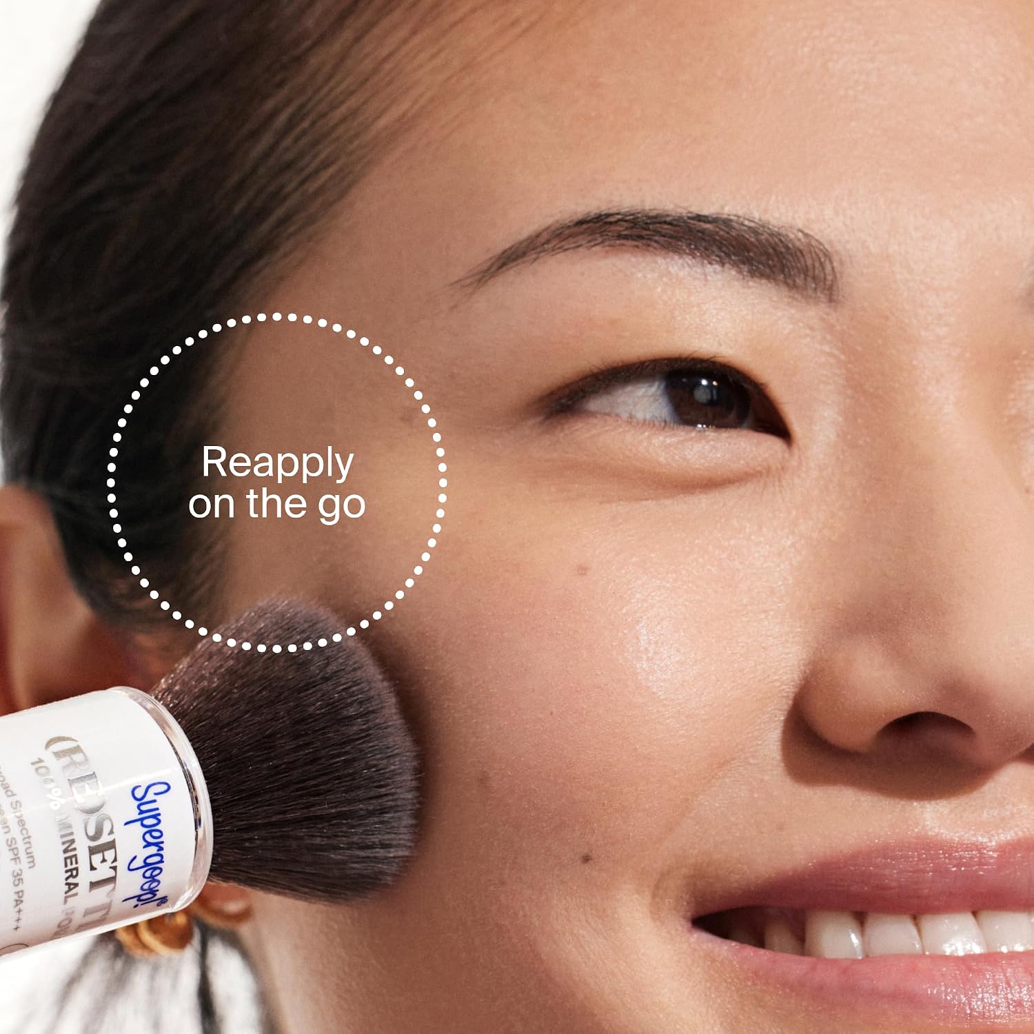 Supergoop! (Re) Setting Face Powder Spf 35 - Broad Spectrum Mineral Sunscreen - 0.15 Oz - Shine Control, Matte Finishing, On-The-Go Sun Protection