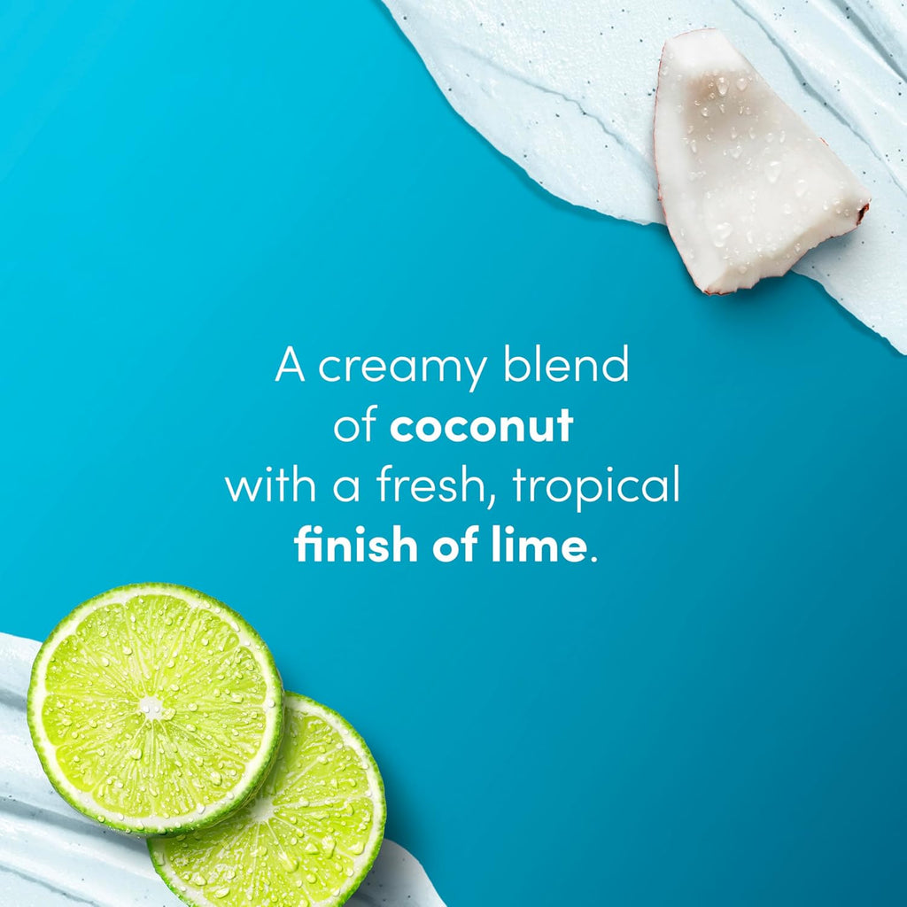 Dove Moisturizing Body Scrub – Coconut & Lime, Ph‑Balanced Whipped Texture, Skin‑Renewing Exfoliator, 15 Oz