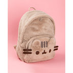 Pusheen The Cat Kids Beige Fluffy Backpack Rucksack 3D Ears Padded Straps 16 Inch School Travel Daypack Laptop Gym Bag