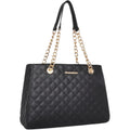 Montana West MEDIUM Tote Bag for Women Quilted Chain Handbags Shoulder Purse