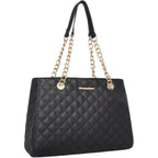 Montana West Medium Tote Bag For Women Quilted Chain Handbags Shoulder Purse
