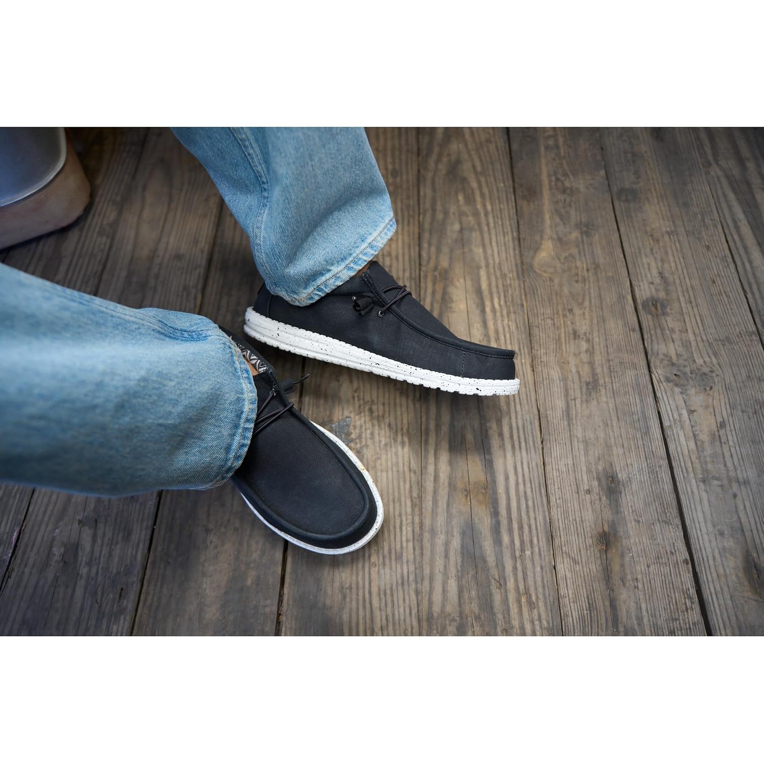 Heydude Men’S Wally Stretch Canvas Loafers | Lightweight Slip On Shoes | Casual Walking, Travel & Everyday Style