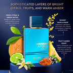 Al Haramain Amber Oud Eau De Parfum – Aqua Dubai – Oud Cologne + Atomizer – Men'S Perfume For Men: Bergamot, Green Notes, Mandarin, Melon, Pineapple, Amber, Vanilla, Musk, Mens Fragrances (2.5 Oz)