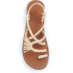 Plaka Flat Sandals For Women Palm Leaf