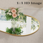 Full Length Mirror, 71''X30'' Floor Mirror With Stand, Arched Wall Mounted Mirror, Large Full Body Mirror With Aluminum Frame Hanging Or Leaning For Bedroom, Living Room, Cloakroom (Gold)