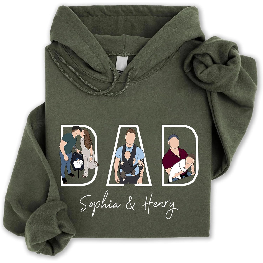 Chillever Personalized Dad Hoodies, Shirt, Sweatshirt With Custom Photo, Custom Dad Gifts, Father'S Day 2025 1