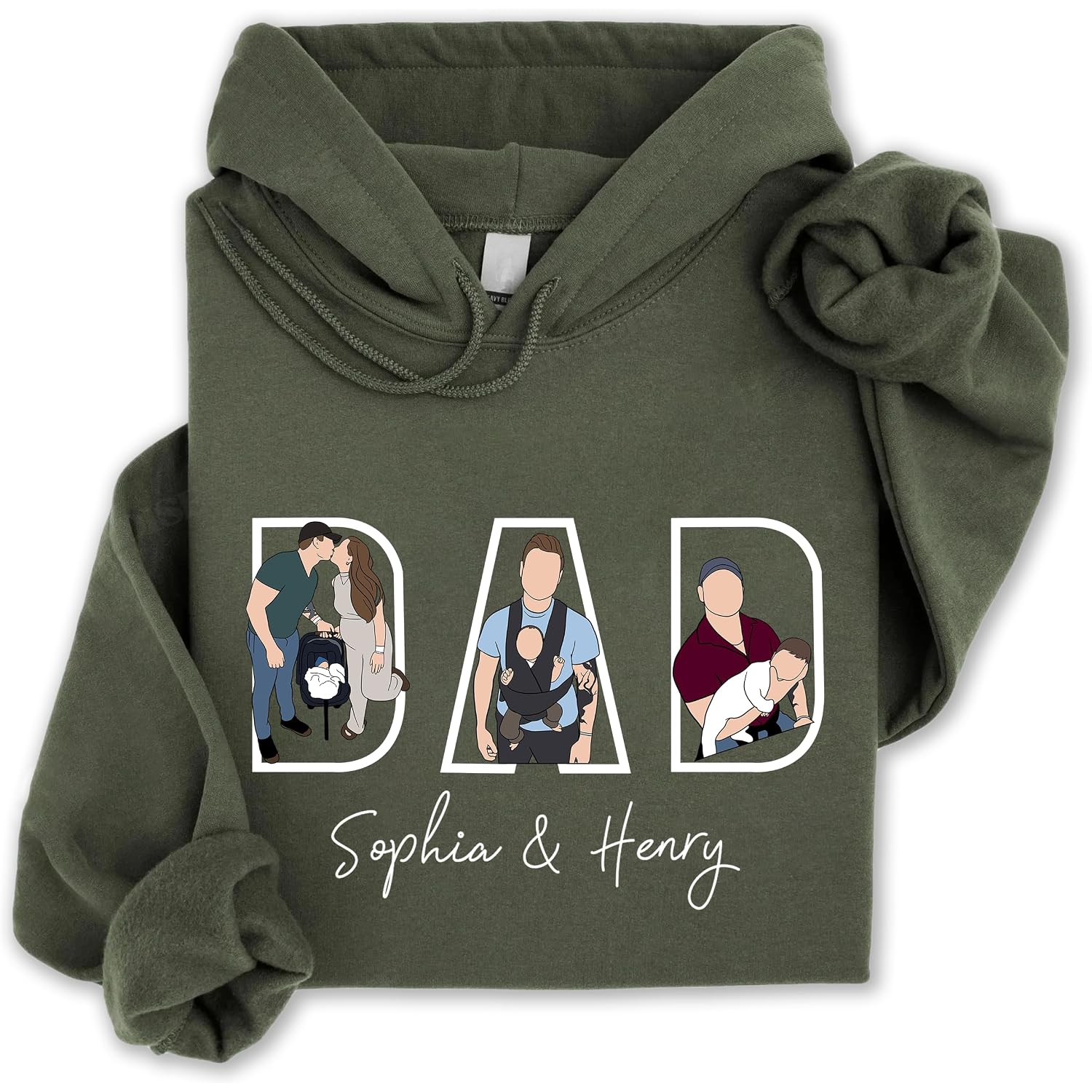 Chillever Personalized Dad Hoodies, Shirt, Sweatshirt With Custom Photo, Custom Dad Gifts, Father'S Day 2025 1