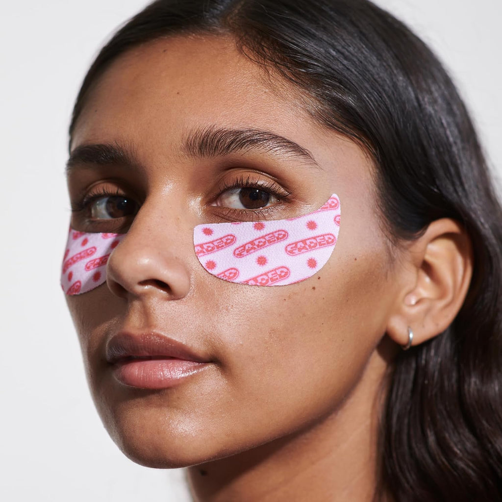 Topicals Faded Brightening Under Eye Masks | Patches To Depuff, Hydrate, Brighten And Cool | Reduce Dark Circles And Fine Lines | Contains Kojic Acid, Caffeine And Niacinamide (Set Of 6)