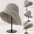 Kettle Brim Sun Hats for Women Lanai Hat Floppy Packable SPF UPF 50 UV Protection Beach Vacation Hat Striped
