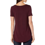 Amazon Essentials Women'S Short-Sleeve Scoopneck Tunic Tops, Pack Of 2