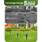 Snake & Mole & Rabbit & Skunk Repellent Solar Powered, Upgraded Ultrasonic Deterrent, Ip65 Waterproof, Gopher Groundhog Chipmunk Raccoon And Vole Repellent & Deterrent For Lawn & Garden, 4 Pack