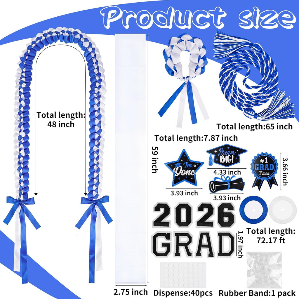 LUYI 18 Pcs Graduation Leis 2026 Graduation Candy Lei Kit Class of 2026