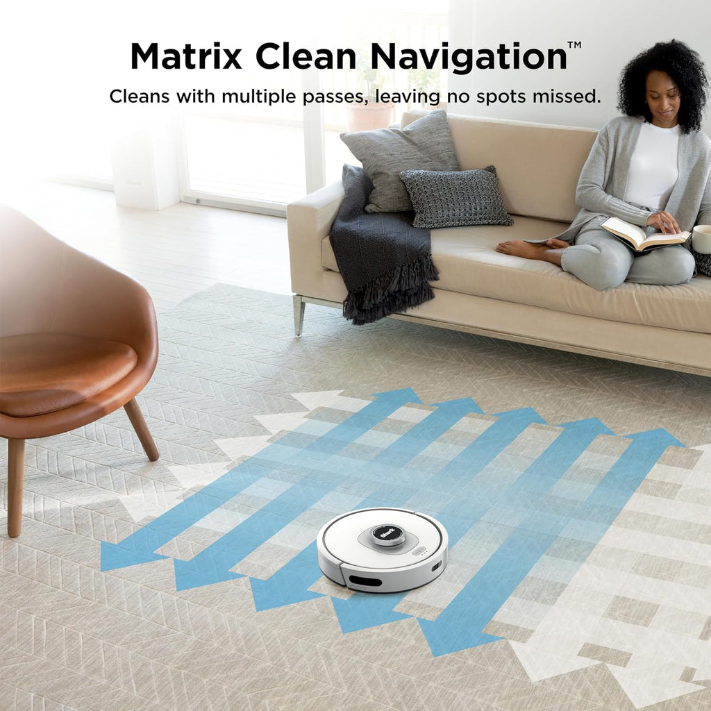 Shark Matrix Clean | Robot Vacuum Cleaner With Powerful Suction For Pet Hair, Rugs, Carpets & Hard Floors | Self-Empty Base | 60-Day Capacity | Voice Control | Lidar Navigation | White | Av2511Ae