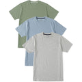 Comfneat Men'S 3-Pack Lightweight T-Shirts Cotton Crew Neck Regular Fit Solid Tee