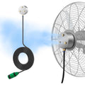 Fan Misters For Cooling Outdoor, Magnetic Misting Cooling System, Triple Nozzle Design, 16.4Ft Misting Line, Outside Fans Misting Kit For Cool Patio, Backyard, Pool (Fans Not Included)