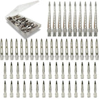 60Pcs Metal Styling Duck Billed Hair Clips, Silver Alligator Roller Clips For Women'S Long Hair Styling Sectioning And Pin Curls, Bow Diy, With Case