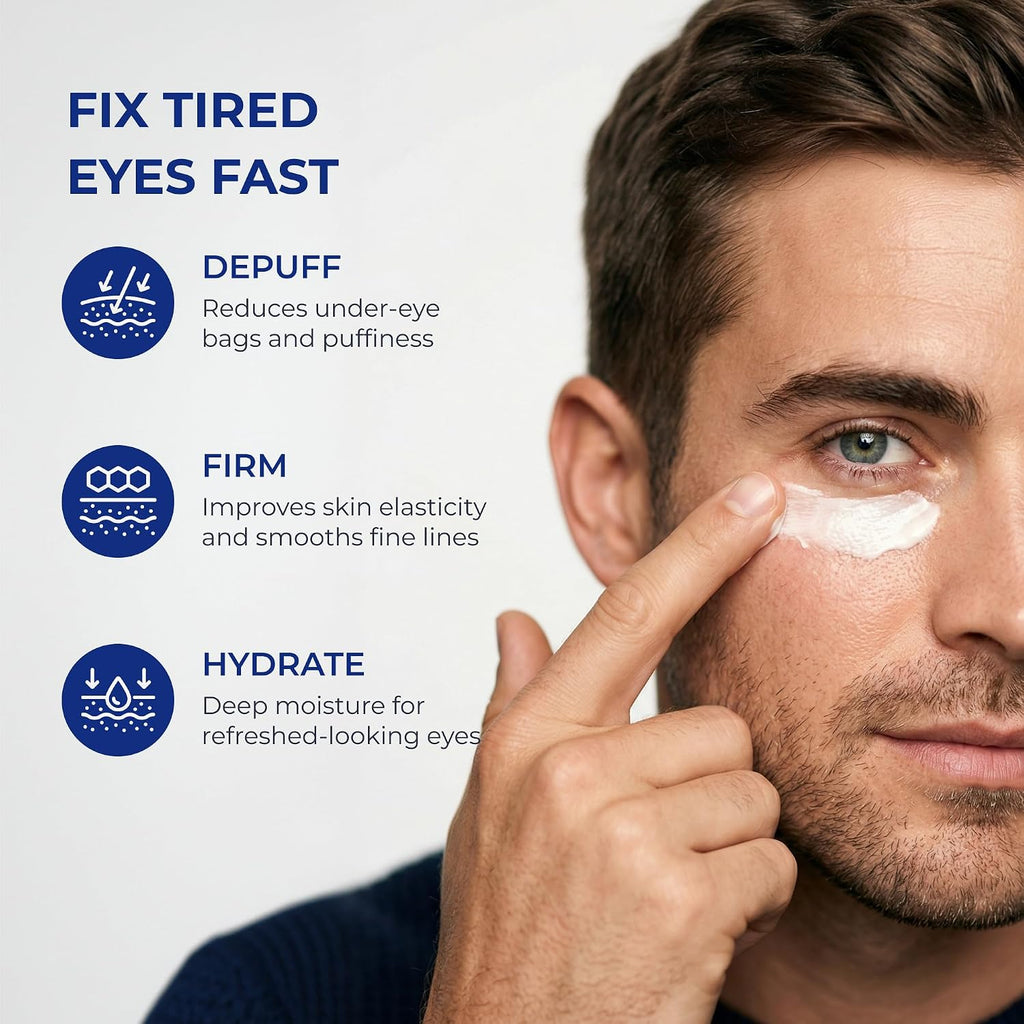 Men’S Anti Aging Eye Cream: With Caffeine, Retinol And Peptides – Eye Cream For Dark Circles, Puffiness & Wrinkles – Under Eye Cream Moisturizer For Men, Made In Korea