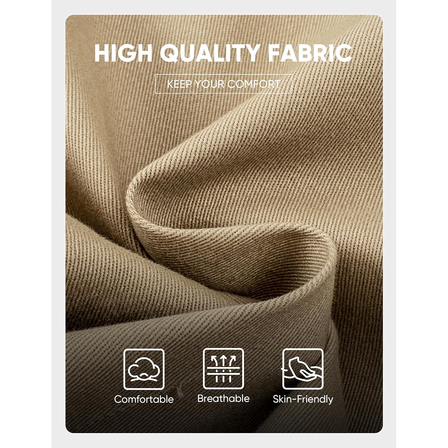 Dokotoo Men Men'S Classic-Fit 7" Chino Short Summer Stretch Waist Cotton Twill Casual Dress Shorts With Pockets
