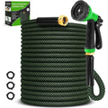 Garden Hose 50Ft, Non-Expanding Water Hose With 10 Function Nozzle, Lightweight, Kink Free, Sturdy, Leak-Proof, Portable, Flexible Hose 50Ft For Outdoor, Yard, Lawn, Car Wash And Camper Use