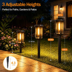 Tenmiro-Solar-Pathway-Lights-Outdoor-8-Pack-Led-Solar-Powered-Garden-Lights-Waterproof-Ip65-Auto-On/Off-Outdoor-Light-For-Yard-Lawn-Patio-Path-Walkway-Driveway-Landscape-Lighting-Decor-3000K