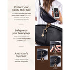 Anti Pickpocket Bag - Rfid Crossbody Bag For Travel, Adjustable Strap Multiple Compartments Anti Theft Crossbody Bags For Women Vegan Travel Size Essentials Crossbody Bags For Women Large Size