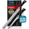 Cutluxe Carving Knife Set for BBQ & Brisket – Razor Sharp German Steel Slicing and Boning Knife for Meat Cutting, Full Tang & Ergonomic Handle, Grilling Gifts for Men – Artisan Series