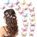 20Pcs Glitter Hair Clips for Kids - Moving Fairy Accessories for Women, Girls Colorful Hair Clips 90s (Brown)