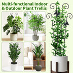2 Pack 30 Inch Taller Plant Trellis For Potted Climbing Plants Indoor,Expandable Metal Garden Trellis For Climbing Plants,Flowers Vine Ivy, Sturdy Houseplant Support For Potted Plants With Ties