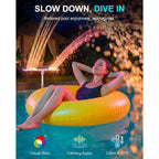2026 Upgraded Solar Pool Fountain, Dual-Head Adjustable Spray, Extended 8000Mah Battery, 10-Color 4-Mode Led Lights, Auto Dusk Sensor & Timer, Pool Fountains For Inground/Above Ground Pools