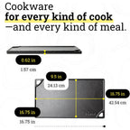 Lodge Reversible Cast Iron Grill/Griddle Pan 16.75 x 9.5 - Pre-Seasoned Dual-Sided Double Burner for BBQ, Eggs, Pancakes, Burgers - PFAS Free Cookware - Flat Top Plate for Oven, Grill, & Campfire