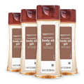 Amazon Basics Body Oil Gel With Cocoa Butter For Very Dry Skin, 6.8 Fl Oz, 4-Pack (Previously Solimo)