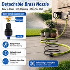 Hose Misters For Outside Patio, 60 Inch Standing Outdoor Misters For Patio Cooling, Hose Misting Sprinkler Cooling System For Chicken Coop, Backyard, Garden, Tanning, Bbq, Pool, And Bird Bath, Black