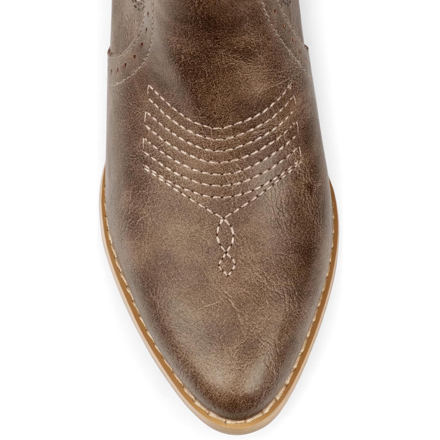 Zzheels Women Mid-calf Cowboy Boots Pointy Toe Boot Embroidered Western Cowgirl Boots Chunky Heels