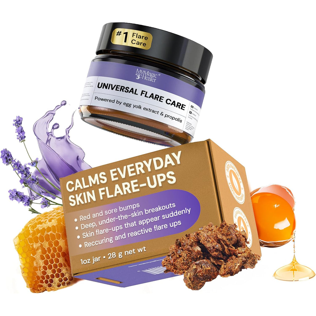 Mymagichealer Universal Flare Care – Solution For Everyday Skin Flare-Ups | Drawing Salve For Boils & Cysts, Hidradenitis Suppurativa, Folliculitis | Irritated Skin And Chafing Relief 1 Oz