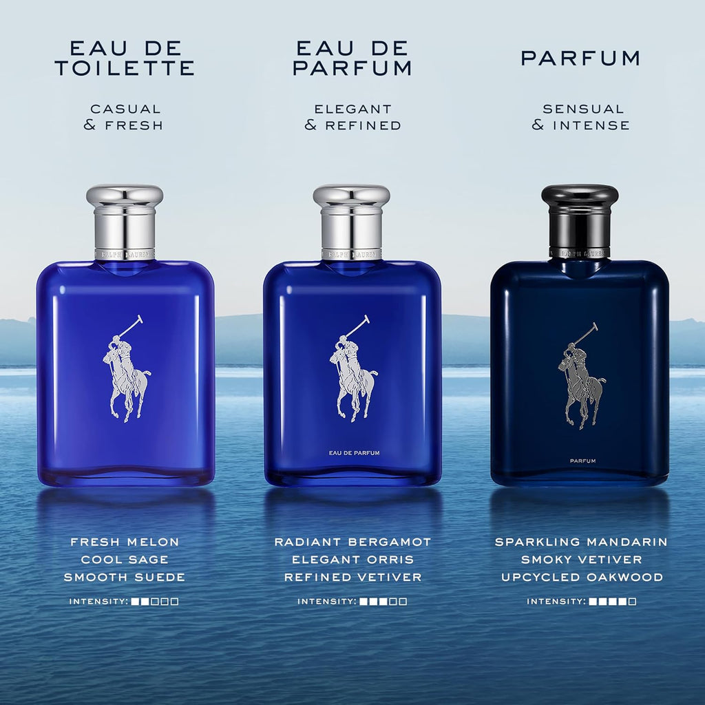 RALPH LAUREN FRAGRANCES - Polo Blue - Eau de Parfum - Men's Cologne - Aquatic & Fresh - With Citrus, Bergamot, and Vetiver - Medium Intensity