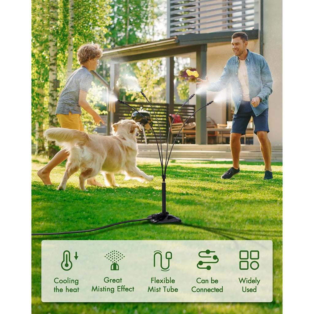 Rafow Standing Misters For Outside Patio Portable Misting System For Cooling Outdoor 26.5 Ft Stand Mist Line Water Sprinklers Patio Mister For Garden Backyard Bbq Party Pool Beach
