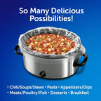 Reynolds Kitchens Bulk Slow Cooker Liners, 20 Count, Fits 3-8 Quart Round and Oval Slow Cookers, Regular Size, BPA-Free Nylon Blend Construction, Heat-Resistant Up to 400F, Prevents Stuck on Food