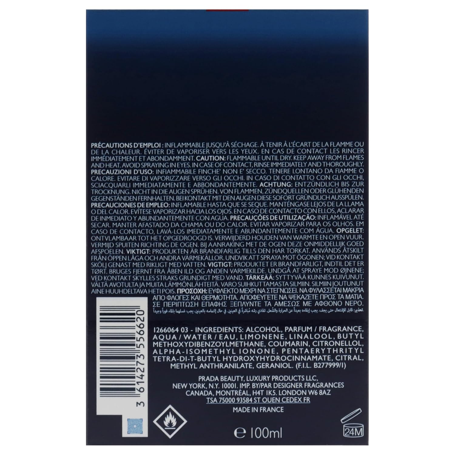 Prada Luna Rossa Ocean by Prada for Men - 3.3 oz EDT Spray