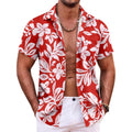 Coofandy Mens Hawaiian Shirt Short Sleeve Button Down Shirts Tropical Summer Beach Shirts Casual Floral Aloha Shirts