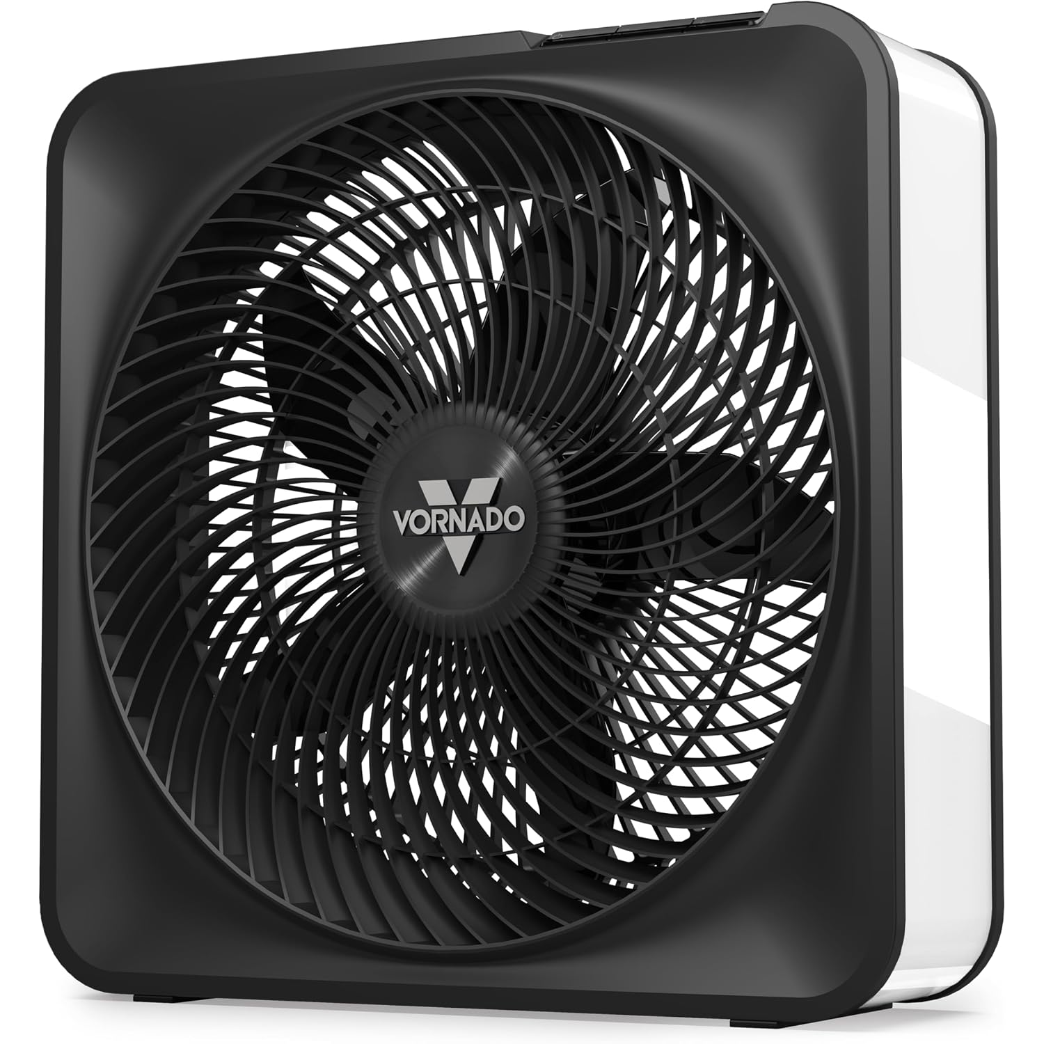 Vornado Model 80 High Velocity Electric Box Fan With Removable Grille, 5 Speed Settings, Powerful Airflow, Whole Room Air Circulation, Targeted Cooling, Cord Storage, Durable Floor Fan, Ice White