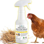 Premo Guard Poultry Spray - 32 Oz - Kill Scaly Leg, Mites, Fleas, Lice, & Other Pest On Chickens And In Coops - Natural Plant Based Oils For Control, & Prevention - Family Safe With No Egg Withdrawl
