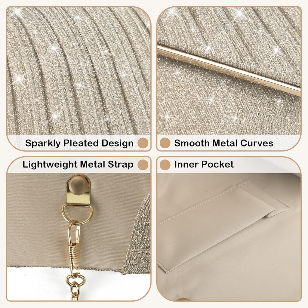 Shiny Clutch Purses For Women, Sequin Evening Bag For Wedding Prom Party