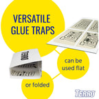 Terro Spider & Insect Trap, 10-Pack Sticky Glue Traps | Kills Roaches, Spiders, Ants, Cockroaches, Crickets, Indoor Bug Catcher Pest Control Traps, 4.25 In X 10 In, T3206-10