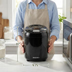 Elite Gourmet Programmable Bread Maker, 2 lb Loaf, 3 Sizes, 19 Presets incl. Gluten-Free, Dough & Jam, Delay Timer, Black