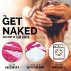 Get Naked Bath Mat Pink - Hot Pink Bathroom Rug, 31" X 20"