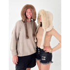 CATCHY & CRAFTY Faux Fur Hooded Winter Hats for Women Warm Fluffy Trapper Hats Head Ear Neck Cover Cold Weather Ski Cap