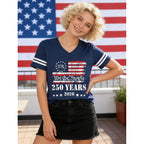 American Flag Shirts Women Patriotic Shirt 4th of July Tee Tops V-Neck Short Sleeve Summer T-Shirt