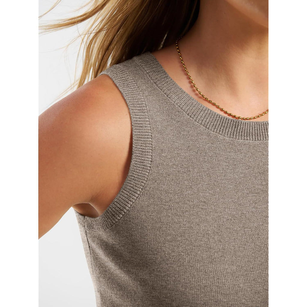 ANRABESS Womens Wool Blend Tank Tops Sweaters Sleeveless Soft Fitted Business Casual Sweater Shirts 2026 Summer Clothes