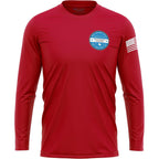 Custom Dry Fit Long Sleeve Shirts For Men, Add Your Logo Front & Back Printing, Customized Moisture Wicking Sun Protection Uv Construction Landscaping Workwear T-Shirts Black